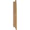 Ekena Millwork Quarter Round Top Left Functional Western Red Cedar Gable Vnt w/1" x 4" Flat Trim Frame, 08"W x 20"H GVWQL08X2001SFUWR - alternate 2